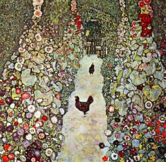Gustav Klimt Garden Path With Chickens