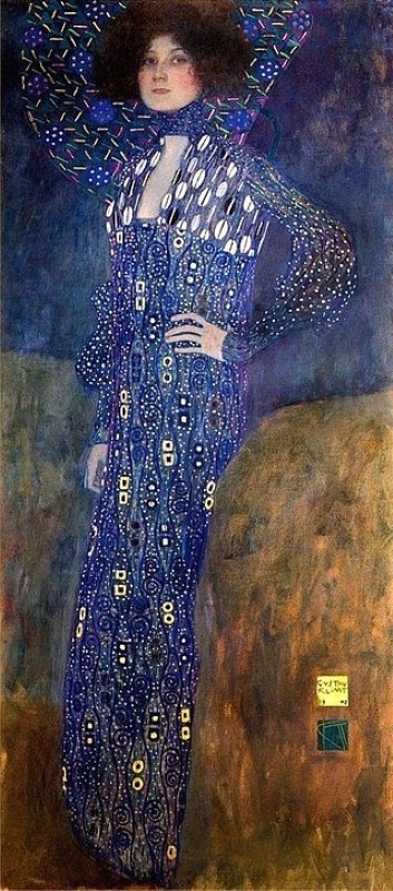 Peinture sur toile, reproduction de Gustav Klimt, Portrait of Emilie Flöge, 1902 qualité musée