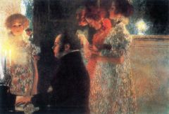 Gustav Klimt Schubert At The Piano