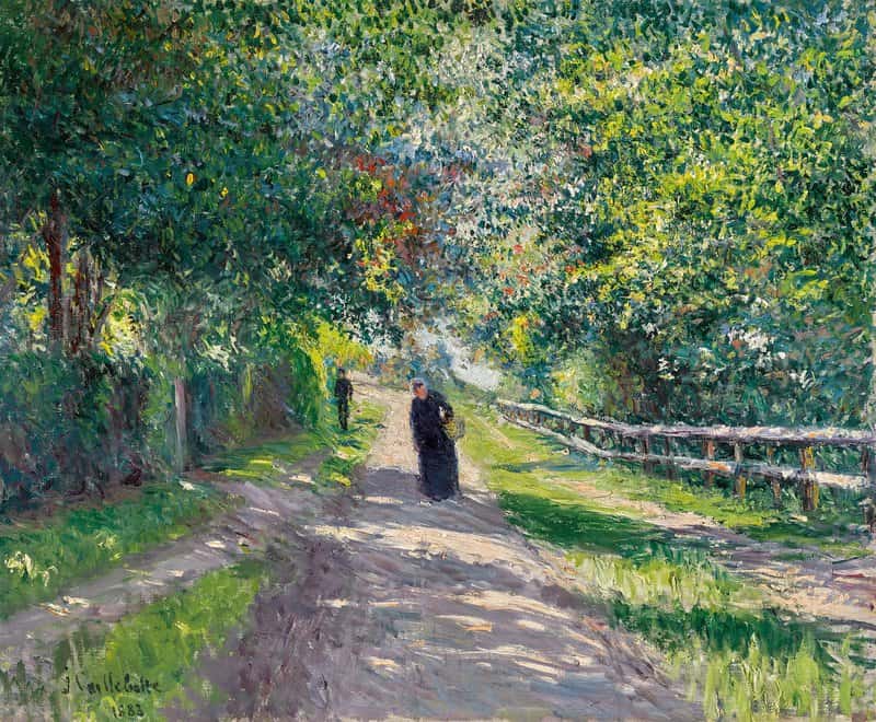 Peinture sur toile, reproduction de Gustave Caillebotte Allee De La Villa Des Fleurs Trouville 1883 qualité musée