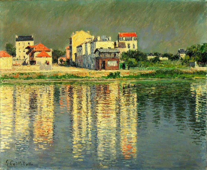 Peinture sur toile, reproduction de Gustave Caillebotte Banks Of The Seine At Argenteuil 1889 qualité musée
