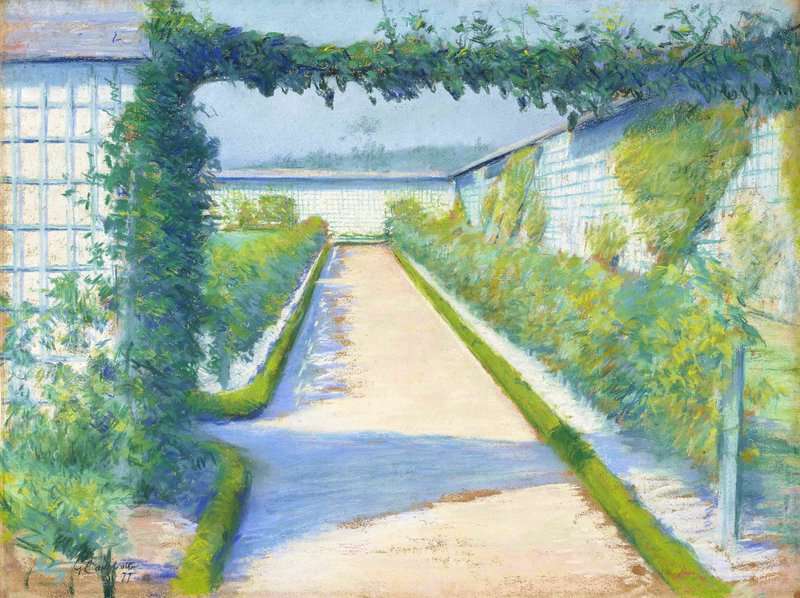 Peinture sur toile, reproduction de Gustave Caillebotte Jardin Potager Yerres 1877 qualité musée