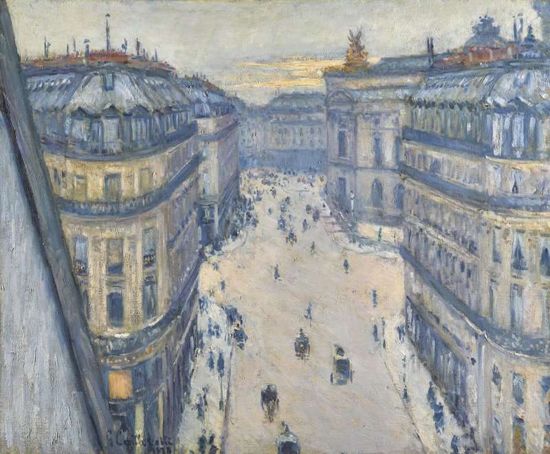 Peinture sur toile, reproduction de Gustave Caillebotte La Rue Halevy Vue Du Sixieme Etage 1878 qualité musée