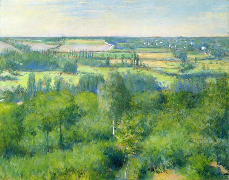 Peinture sur toile, reproduction de Gustave Caillebotte La Vallee De L Yerres 1877 qualité musée