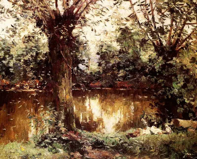 Peinture sur toile, reproduction de Gustave Caillebotte Landscape Banks Of The Yerres Ca. 1875 qualité musée