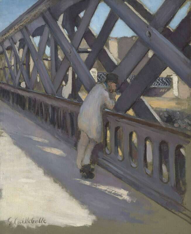 Peinture sur toile, reproduction de Gustave Caillebotte Le Pont De L Europe - Etude Partielle 1876 qualité musée