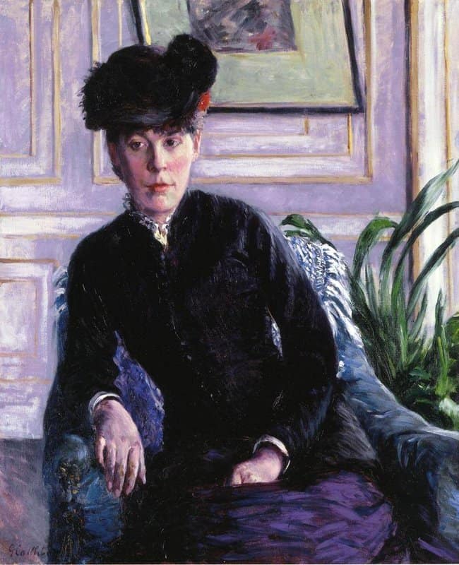 Peinture sur toile, reproduction de Gustave Caillebotte Portrait Of A Young Woman In An Interior Ca. 1877 qualité musée