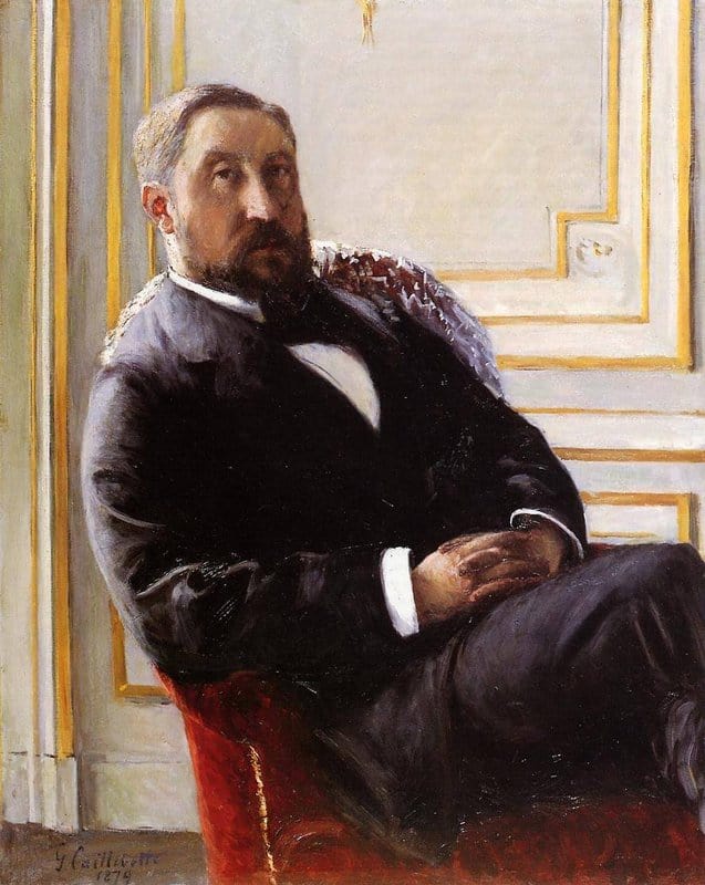 Peinture sur toile, reproduction de Gustave Caillebotte Portrait Of Jules Richemont 1879 qualité musée