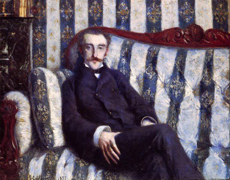 Peinture sur toile, reproduction de Gustave Caillebotte Portrait Of Monsieur R. 1877 qualité musée