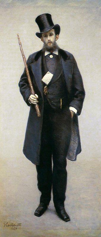 Peinture sur toile, reproduction de Gustave Caillebotte Portrait Of Paul Hugot 1878 qualité musée