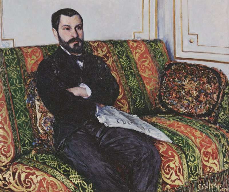 Peinture sur toile, reproduction de Gustave Caillebotte Portrait Of Richard Gallo 1881 qualité musée