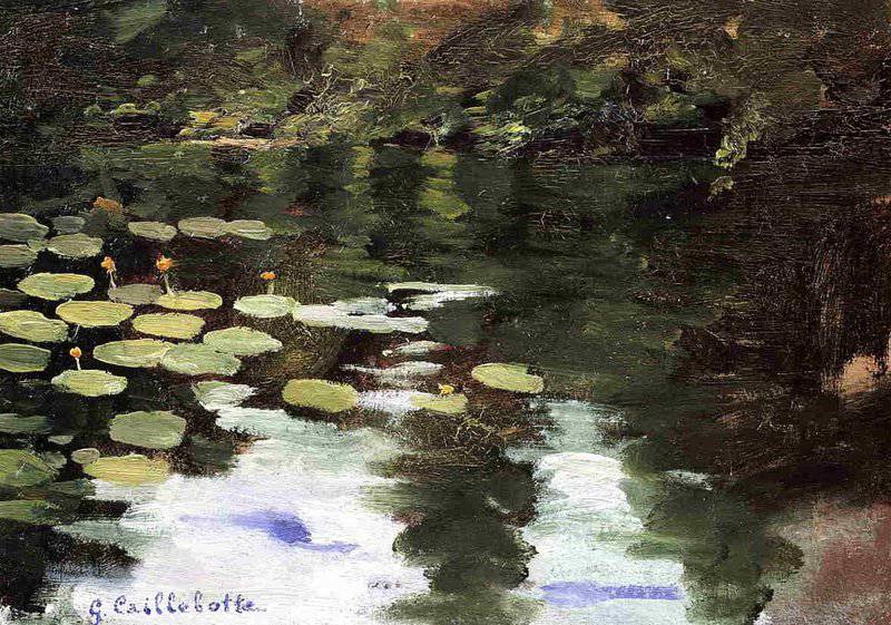 Peinture sur toile, reproduction de Gustave Caillebotte Yerres On The Pond Water Lilies Ca. 1871-78 qualité musée