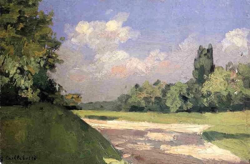 Peinture sur toile, reproduction de Gustave Caillebotte Yerres The Lawn In The Park Seen From A Path Ca. 1871-78 qualité musée
