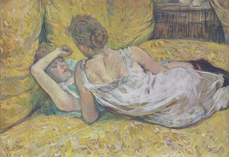 Peinture sur toile, reproduction de Henri De Toulouse-lautrec, L'Abandon - Les Deux Amies 1895 qualité musée