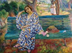 Henri Lebasque On The Green Bench 1911
