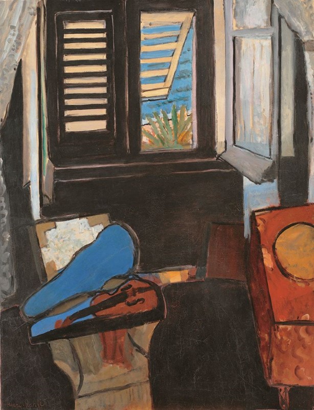 Peinture sur toile, reproduction de Henri Matisse, Interior with a Violin, 1918 qualité musée