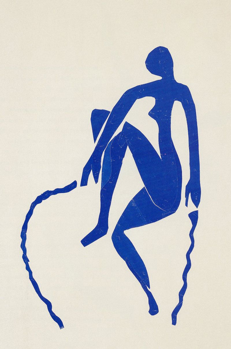 Peinture sur toile, reproduction de Henri Matisse Nu Bleu Sauteuse De Corde 1952 qualité musée