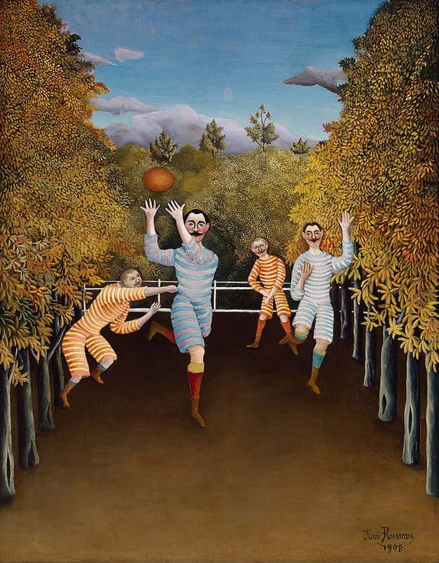 Peinture sur toile, reproduction de Henri Rousseau Les Joueurs De Foot - 1908 qualité musée