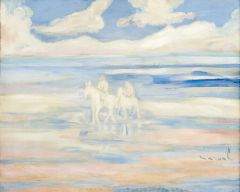 Jacqueline Marval, La Baignade ou Chevaux sur la Plage, 1925