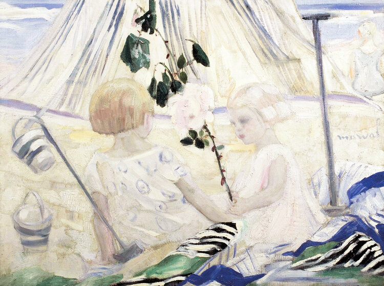 Peinture sur toile, reproduction de Jacqueline Marval, La Belle Rose, 1923 - 1925 qualité musée