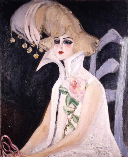 Peinture sur toile, reproduction de Jacqueline Marval, La Clownesse au Carcan (Dolly Davis) qualité musée