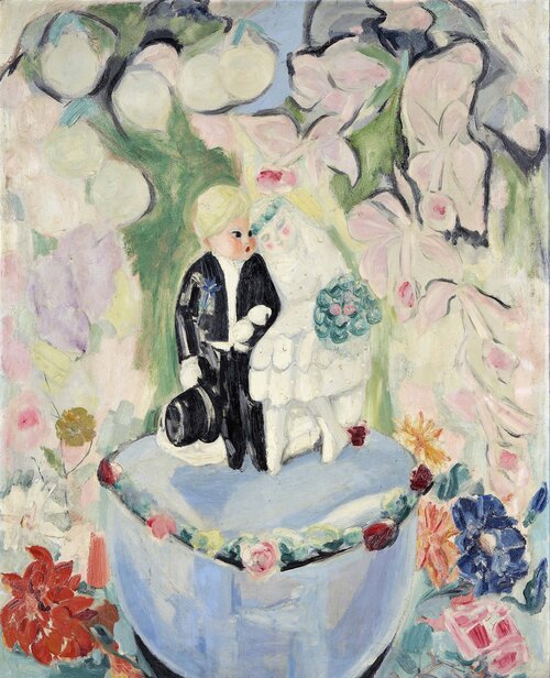 Peinture sur toile, reproduction de Jacqueline Marval, Le Mariage de Bilboquet, c 1927 - 1929 qualité musée