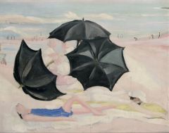 Jacqueline Marval, Les Parapluies, Biarritz, 1924