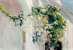 Joaquin Sorolla, A Rose Bush At Sorolla's House 1918-19