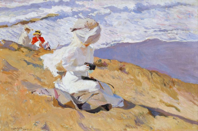 Peinture sur toile, reproduction de Joaquin Sorolla Y Bastida, Capturing The Moment qualité musée