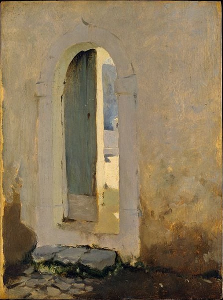 Peinture sur toile, reproduction de John Singer Sargent, Open Doorway, Morocco, c. 1879-80 qualité musée