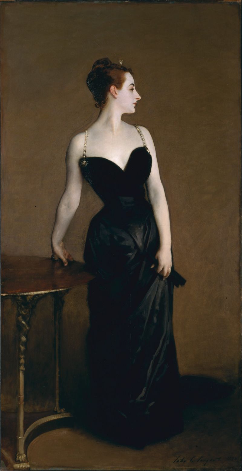 Peinture sur toile, reproduction de John Singer Sargent Portrait Of Madame X qualité musée