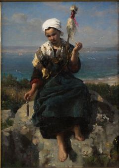 Jules Breton The Flax Spinner