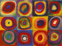 Kandinsky, Color Study — Squares with Concentric Circles