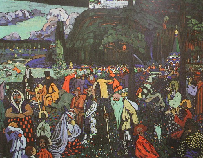Peinture sur toile, reproduction de Kandinsky Colorful Life qualité musée