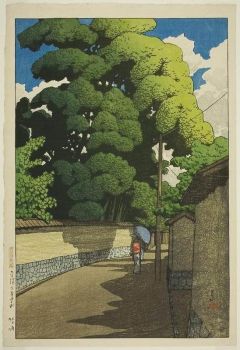 Kawase Hasui Shimohonda - Machi-kanaza - 1921