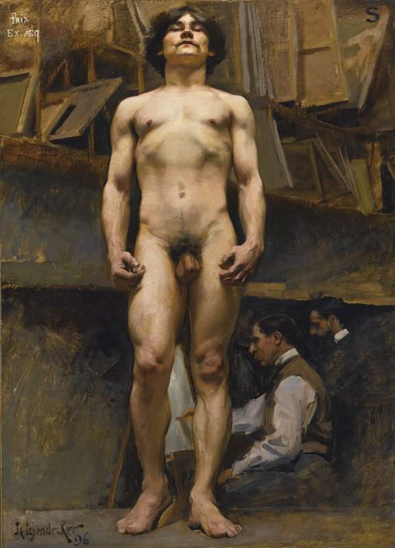 Peinture sur toile, reproduction de Leyendecker Joseph Christian Academic Nude In The Academie Julian 1896 qualité musée