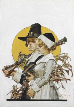 Leyendecker Joseph Christian Giving Thanks