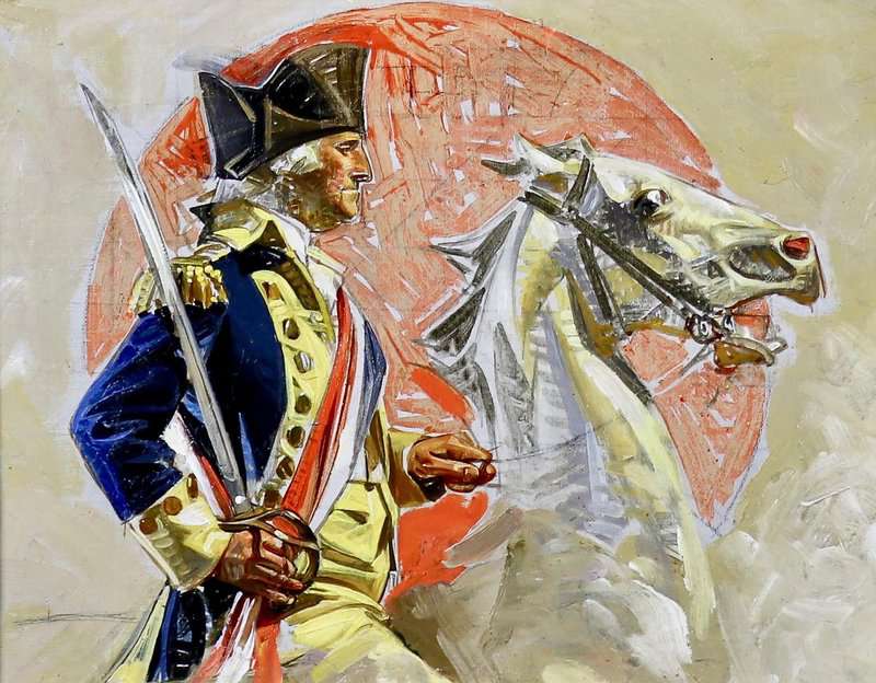 Peinture sur toile, reproduction de Leyendecker Joseph Christian Study For George Washington And W.w.i. Soldiers 1917 qualité musée