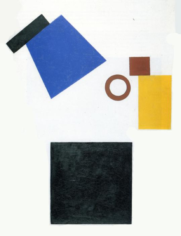 Peinture sur toile, reproduction de Malevich, Suprématisme - Autoportrait en deux dimensions qualité musée
