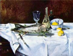 Manet, Nature Morte Avec Un Saumon