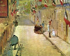 Manet, Rue Mosnier Avec Des Drapeaux