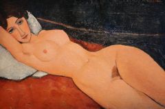 Modigliani Nude Reclining On A White Cushion