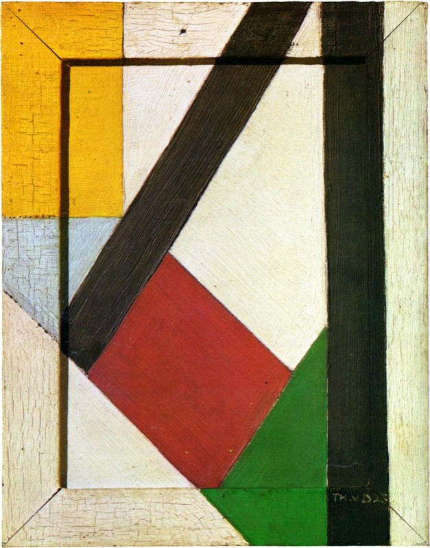 Peinture sur toile, reproduction de Mondrian, Composition C No III, Avec Rouge, Jaune Et Bleu qualité musée