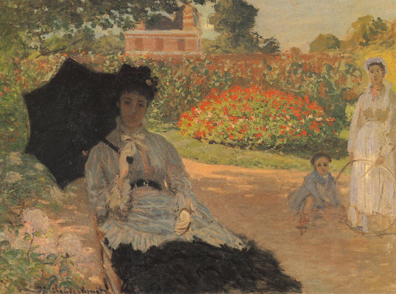 Peinture sur toile, reproduction de Monet Camille Dans Le Jardin Avec Jean Et Sa Nourrice qualité musée