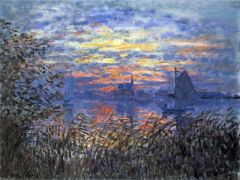Monet Coucher De Soleil Sur La Seine