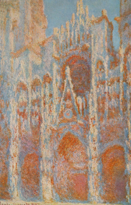 Peinture sur toile, reproduction de Monet La Cathedrale De Rouen - Facade Au Lever Du Soleil qualité musée