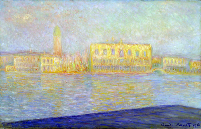 Peinture sur toile, reproduction de Monet Palais Des Doges Vu Depuis Saint Georges Majeur qualité musée