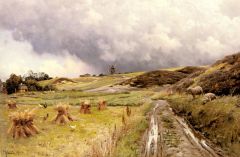 Monsted A Pastoral Landscape After A Storm