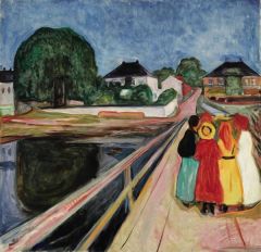 Munch, Girls on the Bridge (Filles sur le pont)