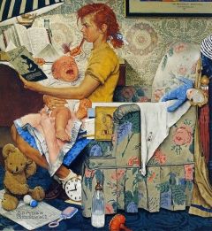 Norman Rockwell The Babysitter - 1947